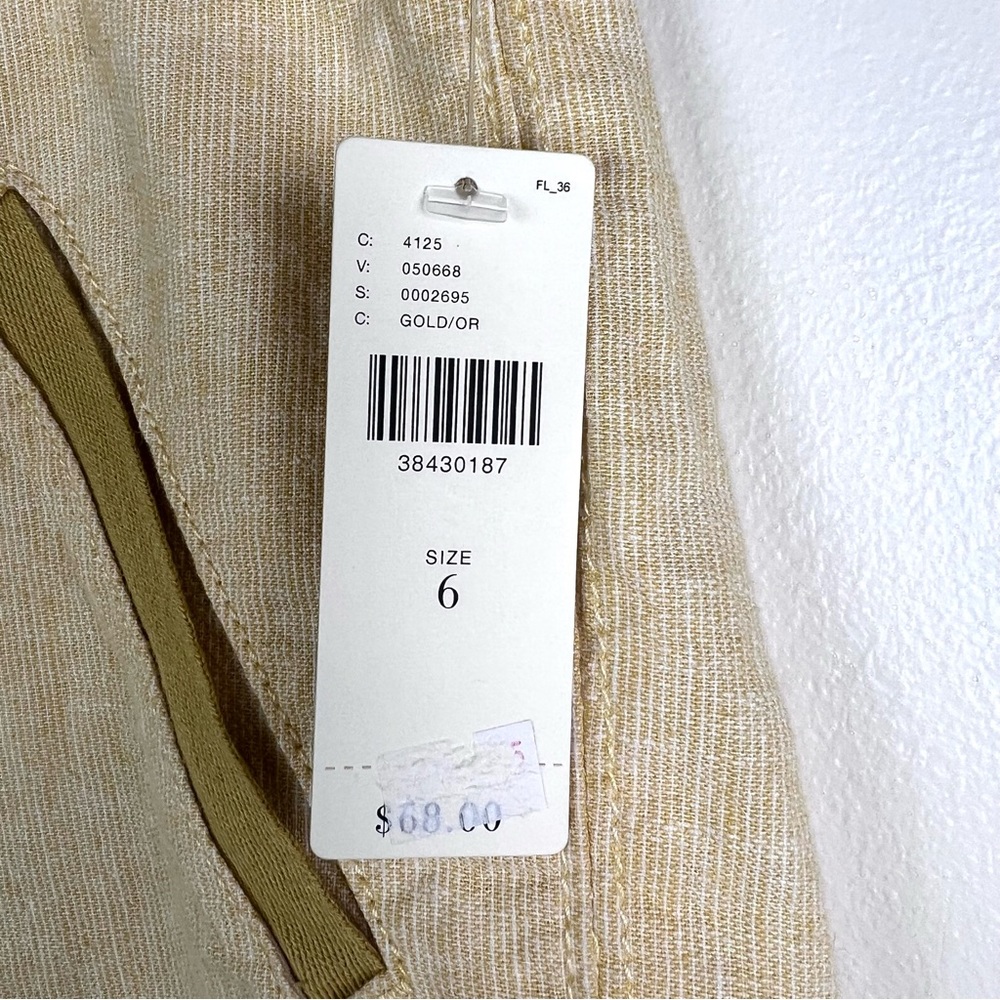 Anthropologie Pilcro And The Letterpress Yellow Linen Blend Shorts - Picture 7 of 16